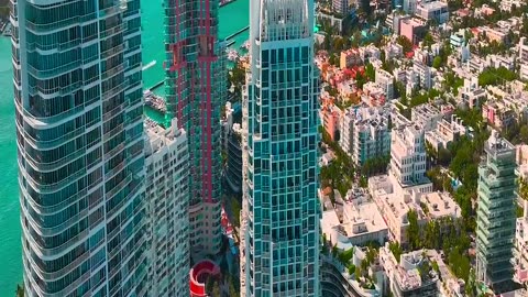 drone view city
