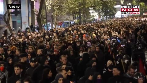 Athens Riot Police Clash With Protesters Tear Gas, Stun Grenades Used At Teen's Murder Anni.