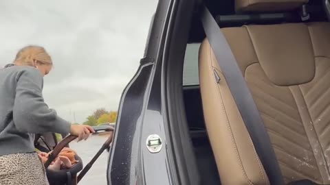 Mom Falls With Baby Carrier