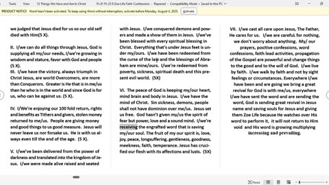 12 IN CHRIST REALITIES AND MORE 24 MI