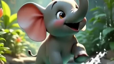 Adorable Baby Elephant Playing in the Jungle!