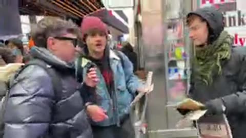 Confronting Brainless, demonRats, Venezuela protestors in NYC!