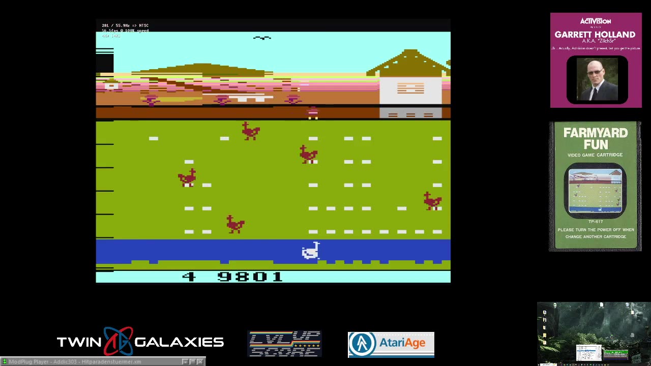 Atari 2600 EMU - Farmyard Fun - Game X X/X - 15,021 (EMU WR)