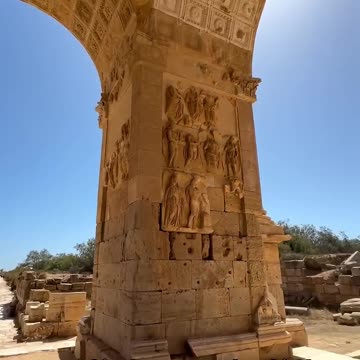 The ancient city of Leptis Magna in Roman Africa...