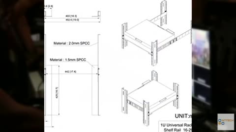 QiaoYoubang 1U Universal Rack Mount Rails- 4-Post Server Rack Shelf Rail 16-29 i
