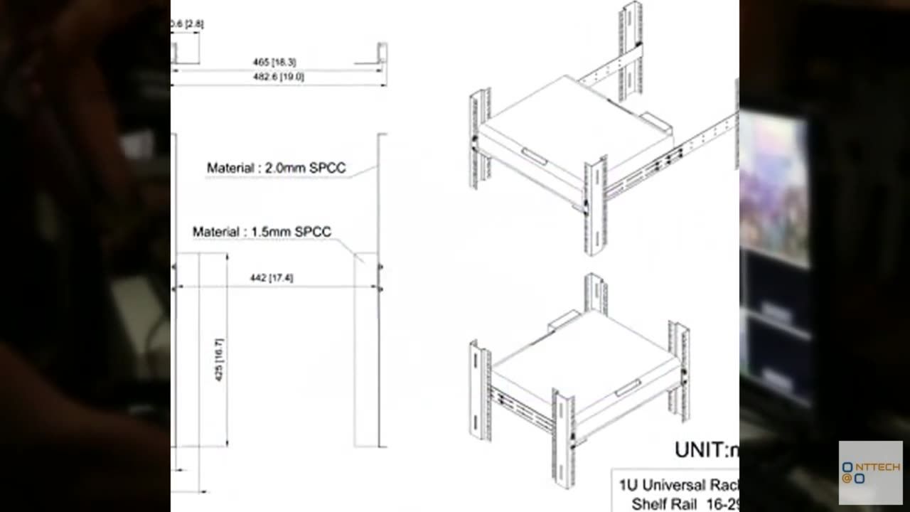 QiaoYoubang 1U Universal Rack Mount Rails- 4-Post Server Rack Shelf Rail 16-29 i