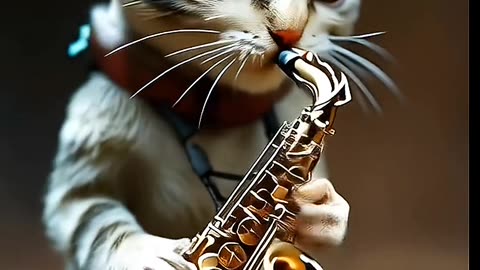 #ia #dog #bateria #saxophone #monkey #cat