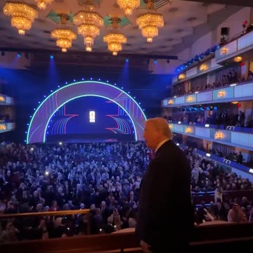 President Trump arrives at FIFA draw ceremony