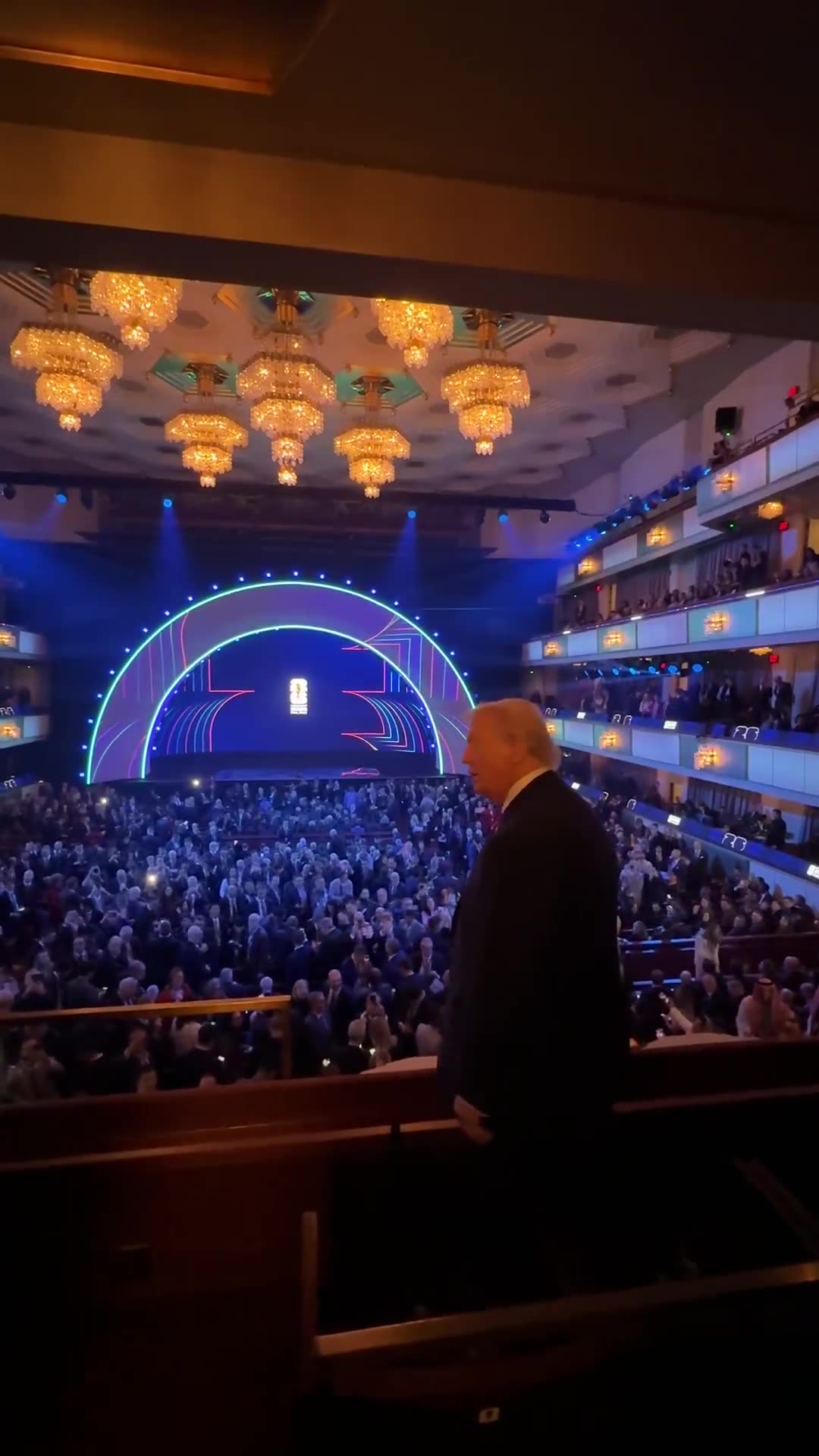 President Trump arrives at FIFA draw ceremony