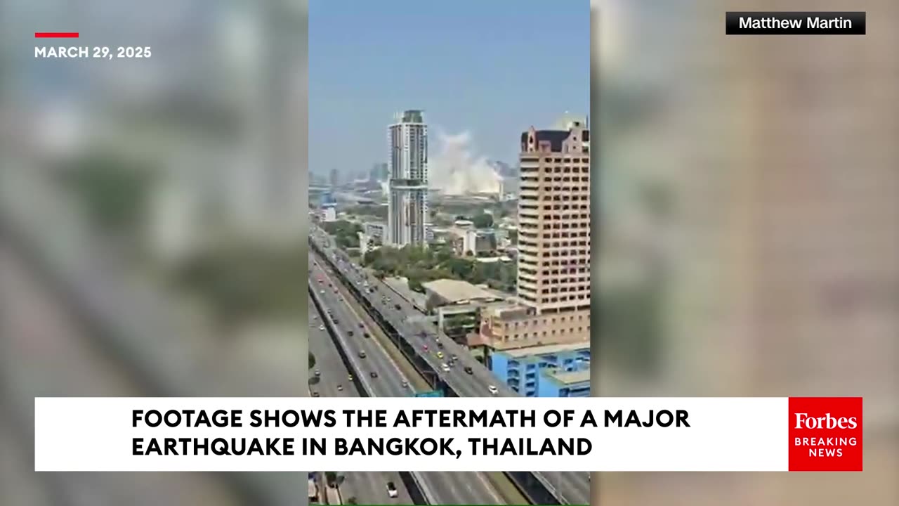 Footage Shows The Aftermath Of The Major Earthquake In Bangkok, Thailand