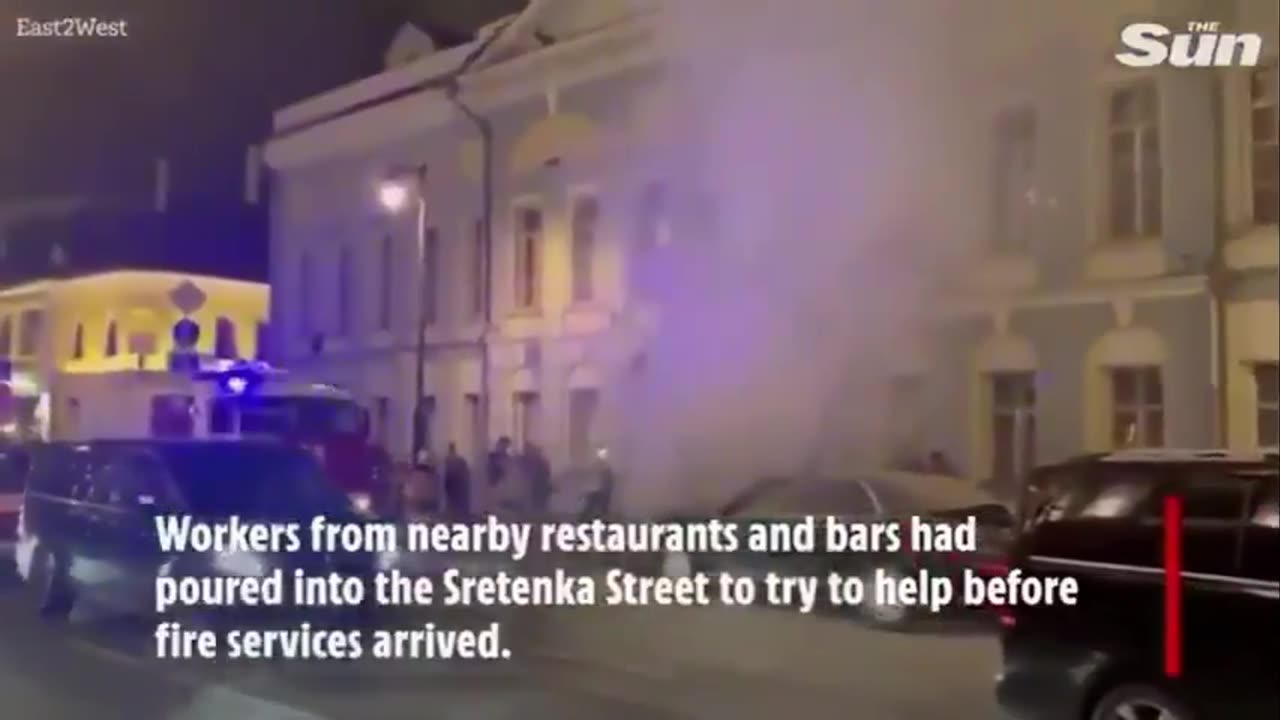 A LIMO FROM PUTINS FLEET EXPLODES