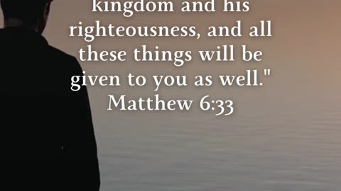 Seek Him first in all you do. 🙏