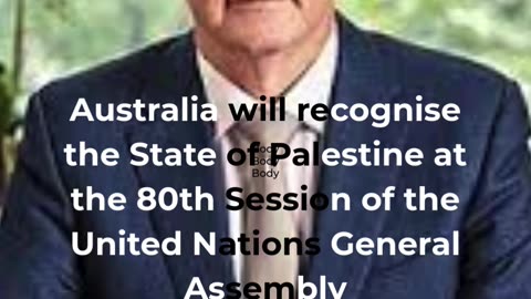 Australia PM in support to recognise the Palestine State
