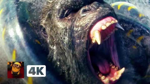 Godzilla x Kong- The New Empire (2024) 4K - Kong vs. Giant Snake _ Movieclips