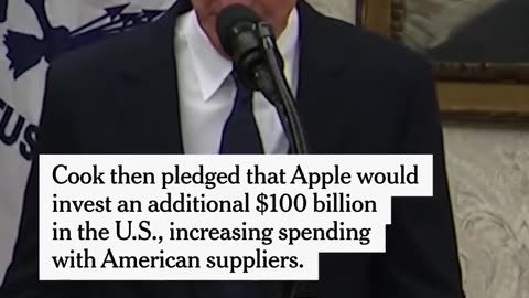 Apple's $100 Billion Deal: Tim Cook Gifts Trump a 24k Gold Plaque to Avoid Tariffs