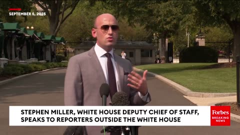 JUST IN: Stephen Miller Speaks to Reporters after August Jobs Report