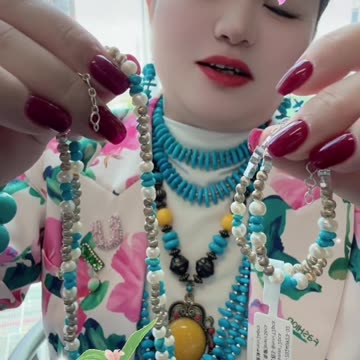 20250701-3 Sleeping Beauty Turquoise & Natural Pearl Set: Worn Blues Dream