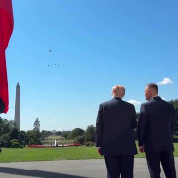 Jets Fly Over the White House in Tribute to Polish Pilot: Trump Reaffirms Alliance with Poland