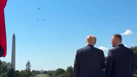 Jets Fly Over the White House in Tribute to Polish Pilot: Trump Reaffirms Alliance with Poland