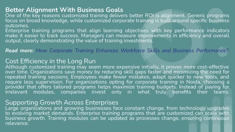 Why Customized Corporate Training Programs Deliver Better ROI?