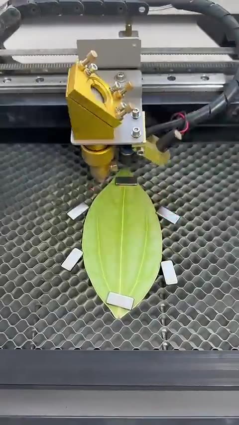 _Leaf painting production process_Leaf engraving machine