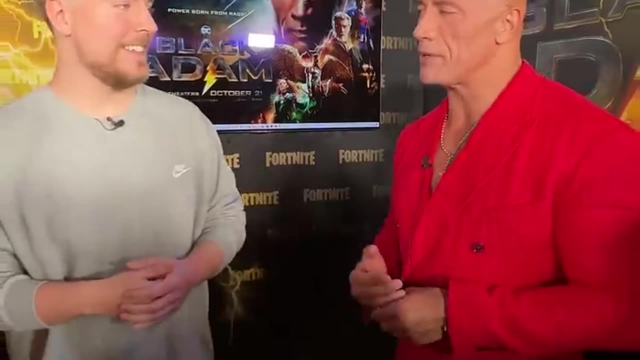 Mr beast met the rock