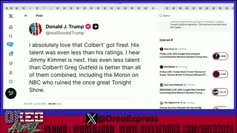 FUN FRIDAY - Democrats Outraged Stephen Colbert Cancelled - Trump Sues Murdoch - Russia Hoax Exposed