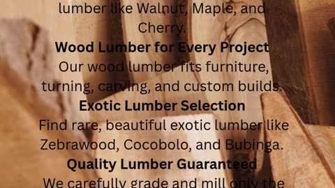 Exotic Wood Zone offers top-quality lumber