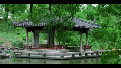 Serene Bamboo Forest Stream: Eastern Zen and Natural Beauty