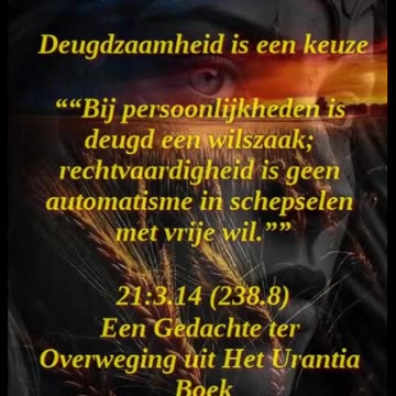 Deugdzaamheid is een keuze