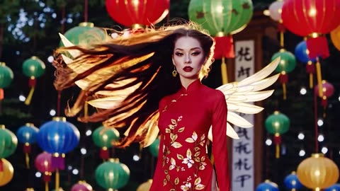 Hearts in Echoes (EDM Melodic Festive Vibes Bikini Models Traditional Vietnamese Tet Costumes)