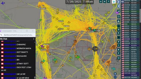 Bird Mafia Utah China over AZ - July 20th 2025 - no audio -