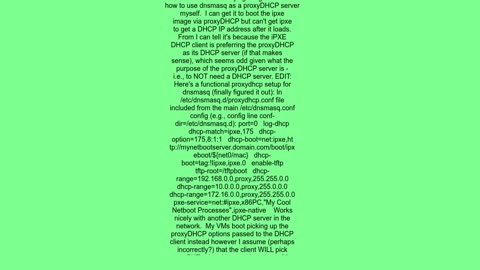 Can ISC DHCPD operate as a Proxy DHCP server for PXE boot