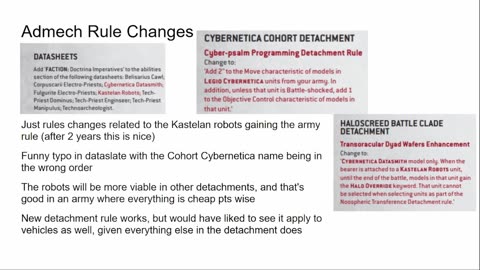 My opinion on a few factions in the Balance Dataslate