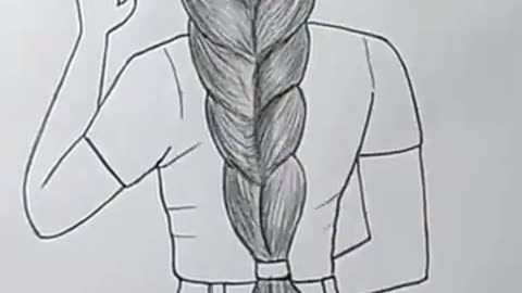 Shocking: How to draw a girl Backside braid hair | Girl drawings | Arun Easy Art