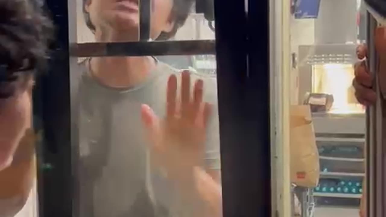 ASK FOR HELP DARLING ( Burger King employee shuts window at delivery guys