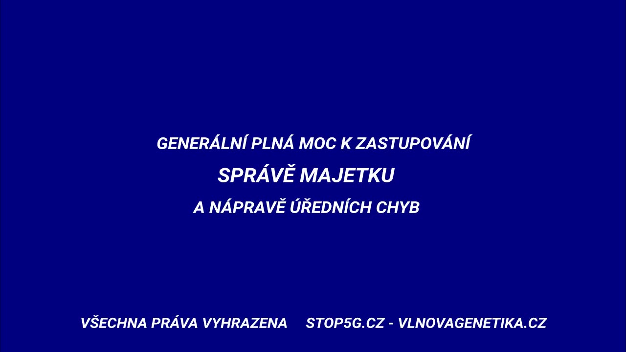 Rozhodnuti člověka - Generální plná moc - Trestní oznámení