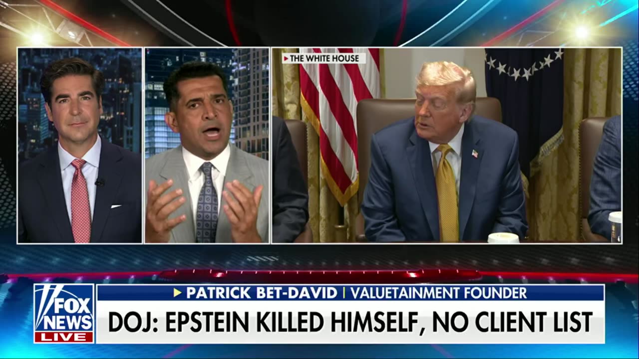 Patrick Bet David says it was the Trump administration's "BIGGEST FUMBLE" not to release the Epstein files.