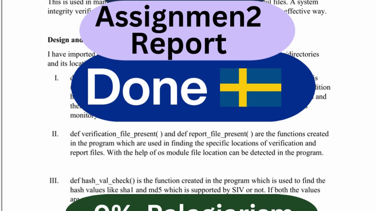 Student Work(Report)t) ET2595 Assignment Report Network Security & System Integrity| BTH Sweden