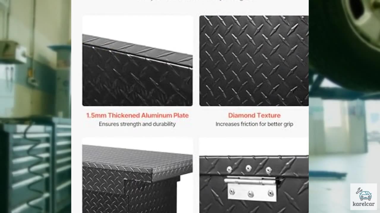 VEVOR Crossover Truck Tool Box, 72x20x14 In, Heavy Duty Aluminum Toolbox with D
