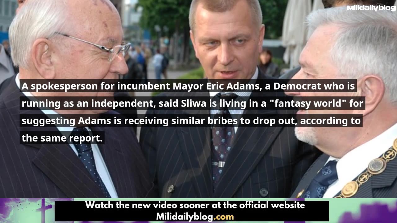 Sliwa. Bribes Offered to Quit NYC Mayoral Race