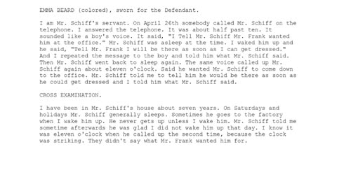 EMMA BEARD C, Sworn In For The Defendant, 65th To Testify