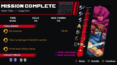 Ninja Gaiden: Ragebound - S-7 Silent Tides Uraga Port(Hard Mode, S++ Rank)