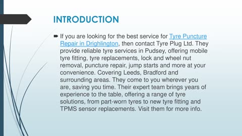 Best Tyre Puncture Repair in Drighlington