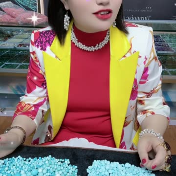 250613-4 Turquoise Beads: Moonlit River Flowing in Stone