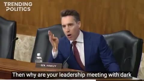 Sen Josh Hawley dresses down Deb Haaland on Dark money