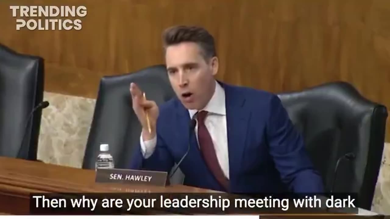 Sen Josh Hawley dresses down Deb Haaland on Dark money