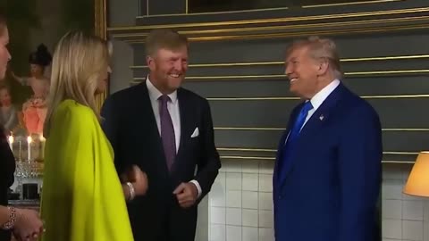 President Donald J. Trump greets King Willem-Alexander and Queen Máxima of the Netherlands