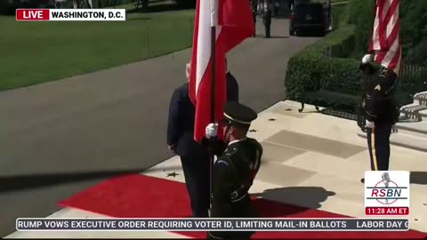 President Donald Trump gives Poland's new President Karol Nawrocki, a VIP welcome