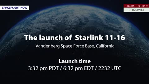 Watch live: West Coast Falcon 9 rocket to launch SpaceX Starlink satellites